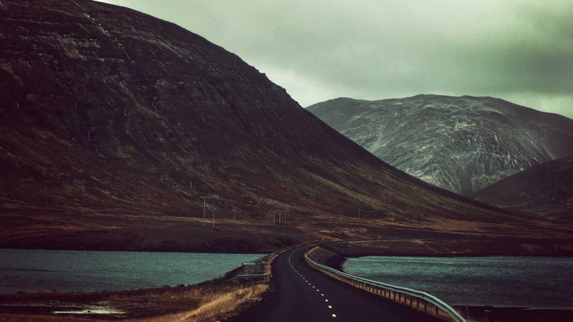 Image of road with hills in background